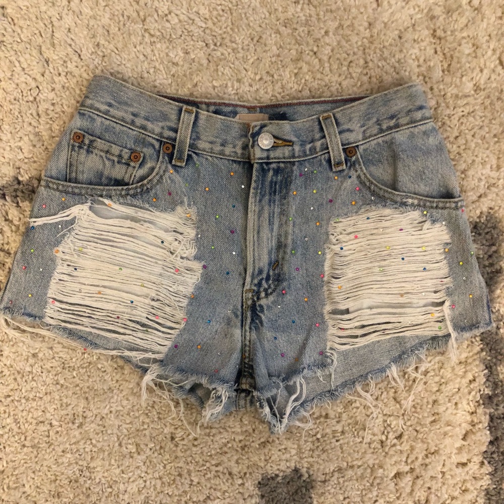 FURST OF A KIND Coachella Custom repurposed Levi’s shorts